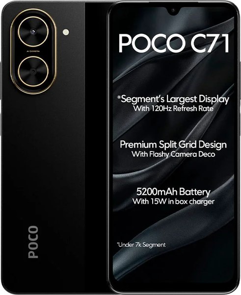 Смартфон POCO C71 3GB/64GB (черный)