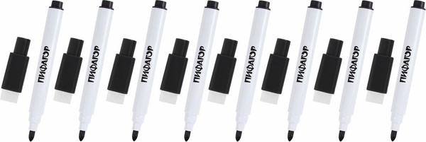 Изображение товара Набор маркеров Пифагор 152563 (8шт, черный)