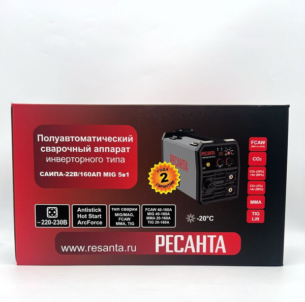 Изображение товара Полуавтомат сварочный Ресанта САИПА-22В/160АП MIG (65/219)