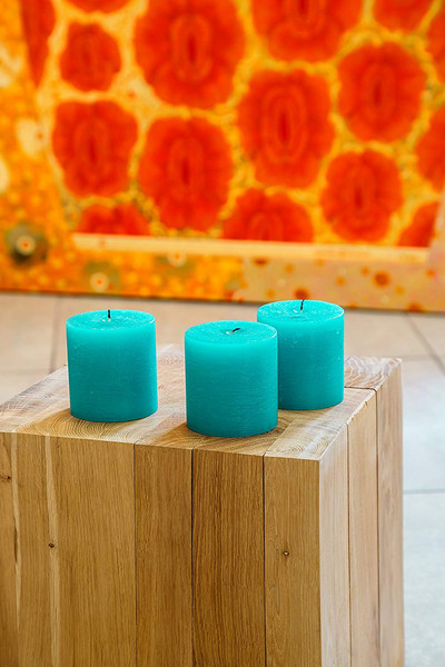 Изображение товара Набор свечей Мелт 75мм (3шт, бирюзовый)
