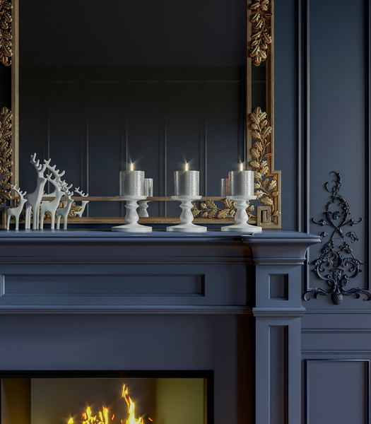 Изображение товара Набор свечей Мелт 75мм (3шт, серебряный)