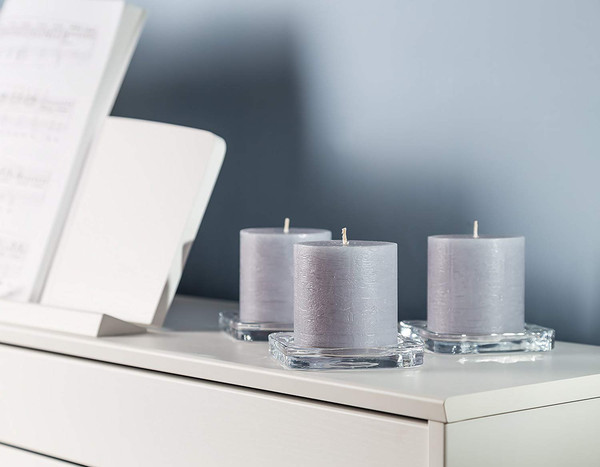 Изображение товара Набор свечей Мелт 75мм (3шт, серый)