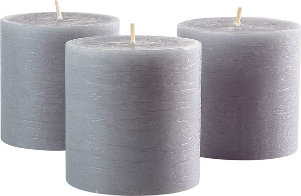 Изображение товара Набор свечей Мелт 75мм (3шт, серый)