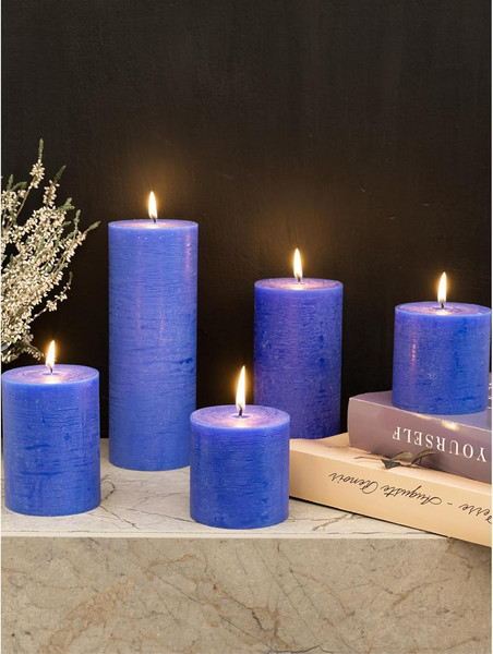 Изображение товара Набор свечей Мелт 75мм (3шт, синий)