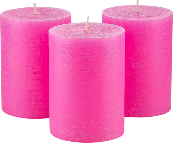 Изображение товара Набор свечей Мелт 100мм (3шт, розовый)