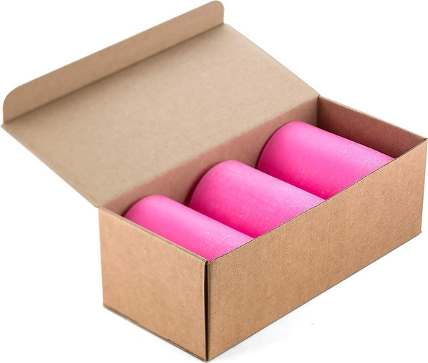 Изображение товара Набор свечей Мелт 100мм (3шт, розовый)