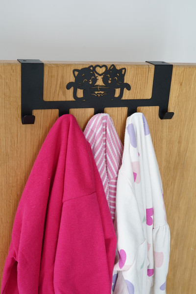 Изображение товара Вешалка для одежды KN Котики (черный)