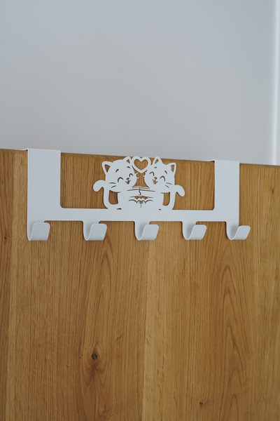 Изображение товара Вешалка для одежды KN Котики (белый)