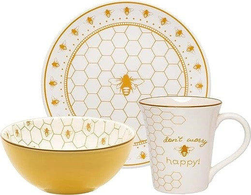 Изображение товара Набор столовой посуды Oxford Bee Happy 124369 CJ03-5626 (3пр)
