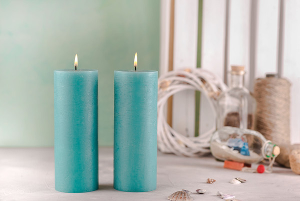 Изображение товара Набор свечей Мелт 200мм (2шт, бирюзовый)