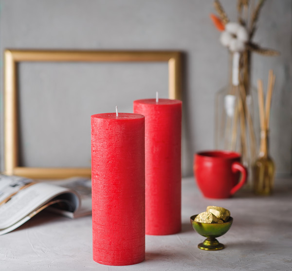 Изображение товара Набор свечей Мелт 200мм (2шт, красный)