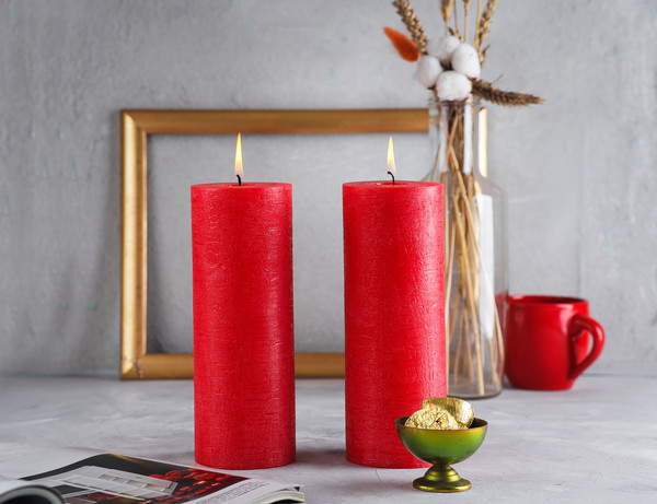 Изображение товара Набор свечей Мелт 200мм (2шт, красный)