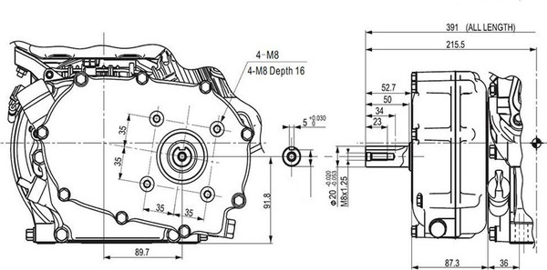 Изображение товара Двигатель бензиновый Lifan 168F-2MR / 02043-03522