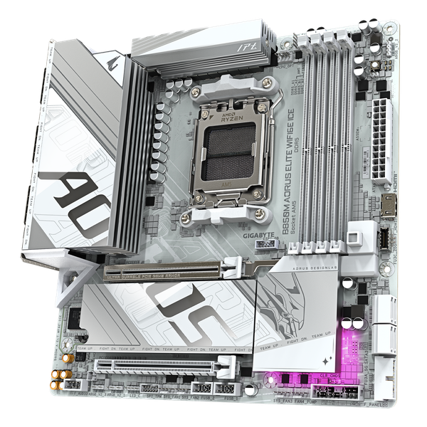 Изображение товара Материнская плата Gigabyte B850M Aorus Elite WiFi6E Ice
