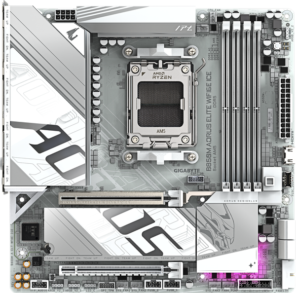 Изображение товара Материнская плата Gigabyte B850M Aorus Elite WiFi6E Ice
