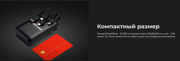 Изображение товара Портативное зарядное устройство Artway PB-10000