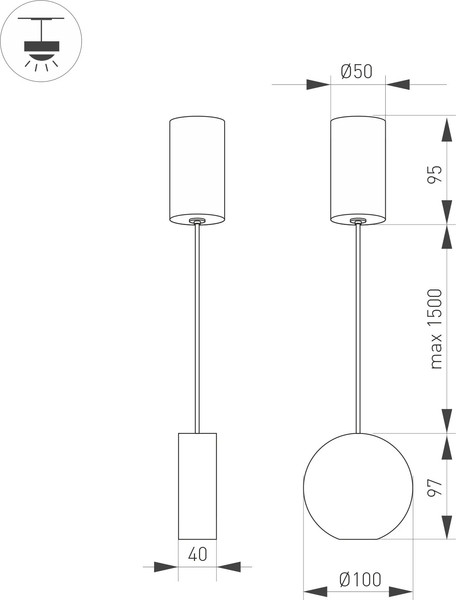 Изображение товара Потолочный светильник Arlight SP-ELEMENTA-ROLL-R100-9W Day4000 WH 39deg / 032768