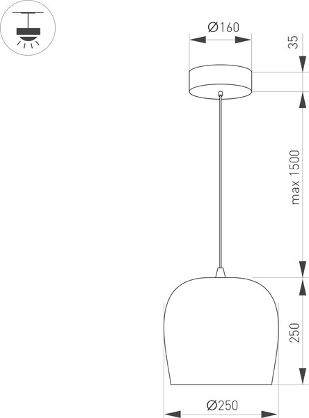 Изображение товара Потолочный светильник Arlight SP-PEONY-HANG-R250-15W Day4000 WH 65deg / 039547