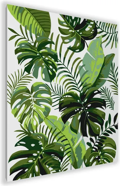 Изображение товара Картина по номерам PaintLine Тропические листья / PL-00153