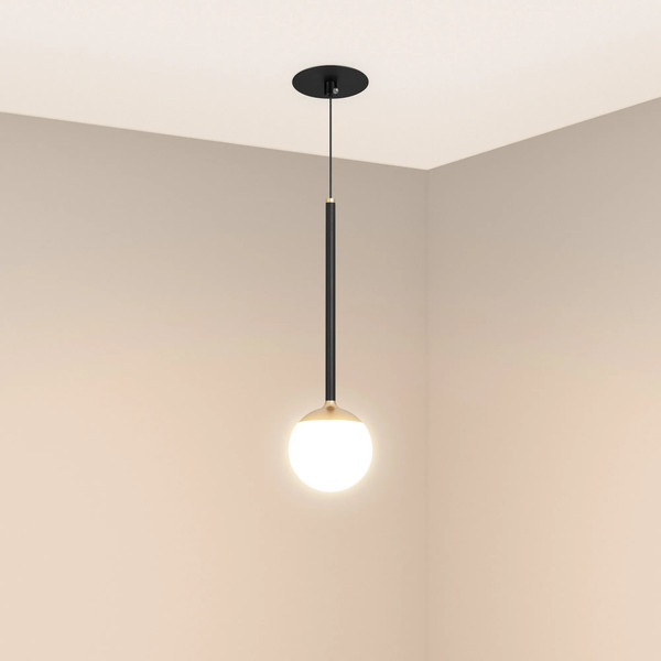 Изображение товара Потолочный светильник Arlight SP-BEADS-HANG-BUILT-T-R100-8W Warm3000 BK-GD 180deg / 056420