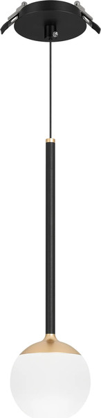 Изображение товара Потолочный светильник Arlight SP-BEADS-HANG-BUILT-T-R100-8W Warm3000 BK-GD 180deg / 056420