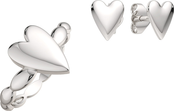 Изображение товара Комплект ювелирных украшений из серебра ZORKA Кольцо 0200338 р.17, серьги 0300556