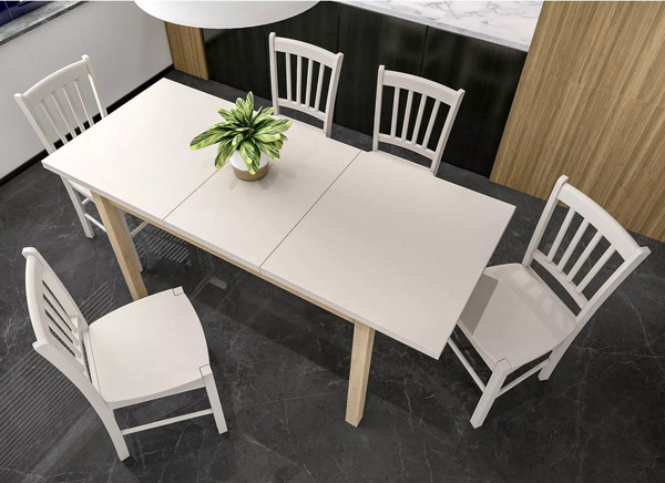 Изображение товара Обеденный стол Signal Adam 90-125x65 (кашемир/дуб кремона)