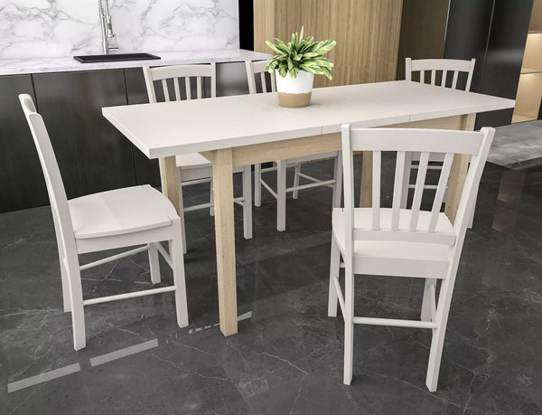 Изображение товара Обеденный стол Signal Adam 90-125x65 (кашемир/дуб кремона)