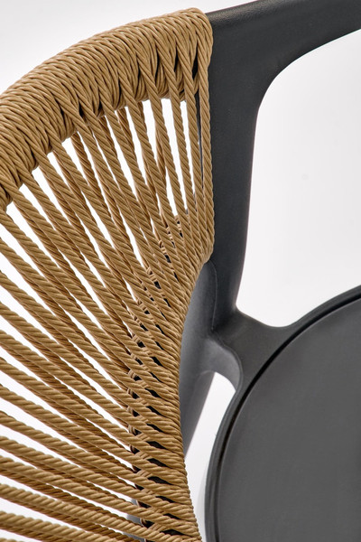 Изображение товара Стул садовый Halmar K582 (черный/натуральный)