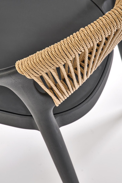 Изображение товара Стул садовый Halmar K582 (черный/натуральный)