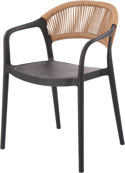 Изображение товара Стул садовый Halmar K582 (черный/натуральный)