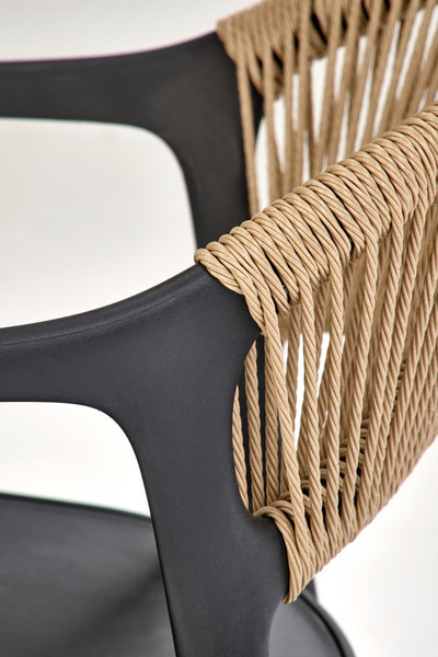 Изображение товара Стул садовый Halmar K582 (черный/натуральный)