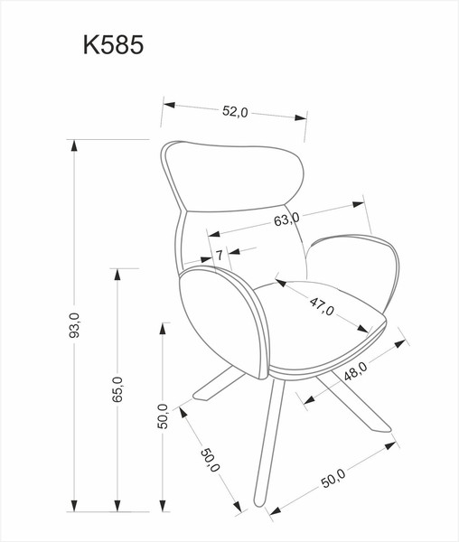 Изображение товара Стул Halmar K585 (темно-бежевый/дуб натуральный)