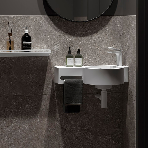 Изображение товара Умывальник Belux Аврора 550 R (18, белый матовый/Solid Surface)