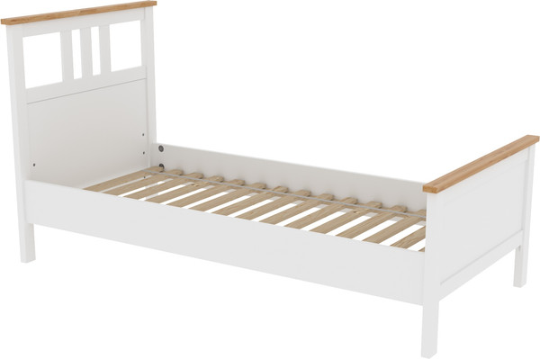 Изображение товара Каркас кровати ММЦ Кантри 90x200 (белый лак/браун)