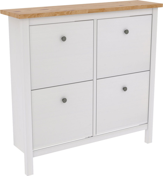 Изображение товара Тумба для обуви ММЦ Кантри 04 (белый лак/браун)