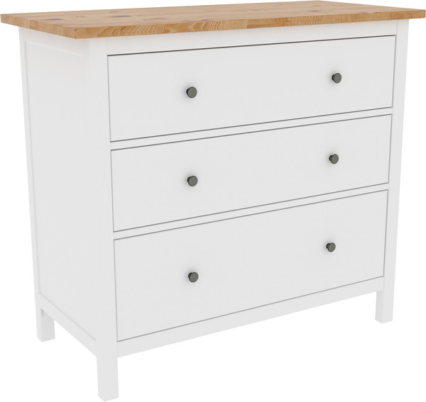 Изображение товара Комод ММЦ Кантри 03 (белый лак/браун)