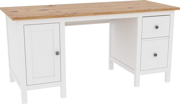 Изображение товара Письменный стол ММЦ Кантри 12 (белый лак/браун)