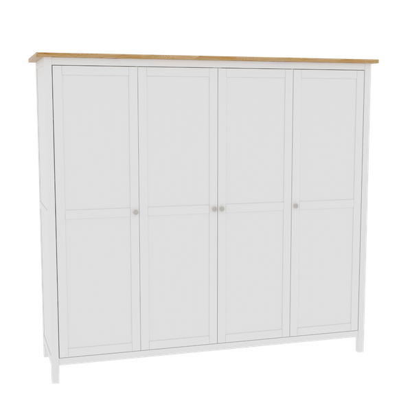 Изображение товара Шкаф ММЦ Кантри 40 (белый лак/браун)