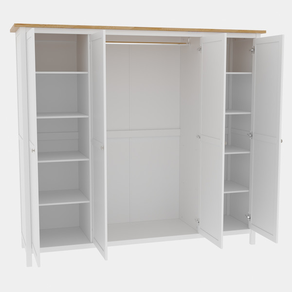 Изображение товара Шкаф ММЦ Кантри 40 (белый лак/браун)