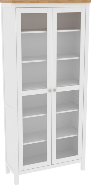 Изображение товара Шкаф с витриной ММЦ Кантри 20 (белый лак/браун)