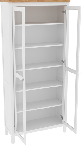 Изображение товара Шкаф с витриной ММЦ Кантри 20 (белый лак/браун)