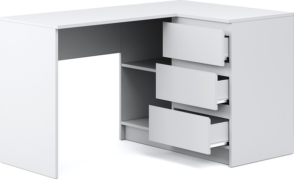 Изображение товара Письменный стол Империал Оникс Вайт угловой (белый)