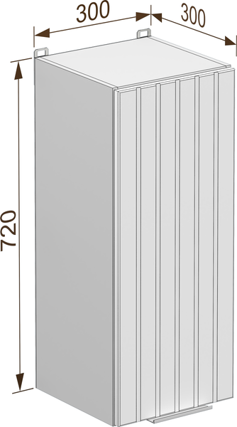 Изображение товара Шкаф навесной для кухни Arvento Корнелия Анта-плюс ВШ30 (капучино софт)
