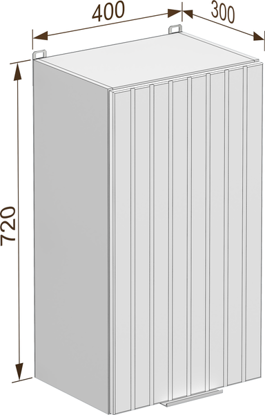 Изображение товара Шкаф навесной для кухни Arvento Корнелия Анта-плюс ВШ40 (капучино софт)