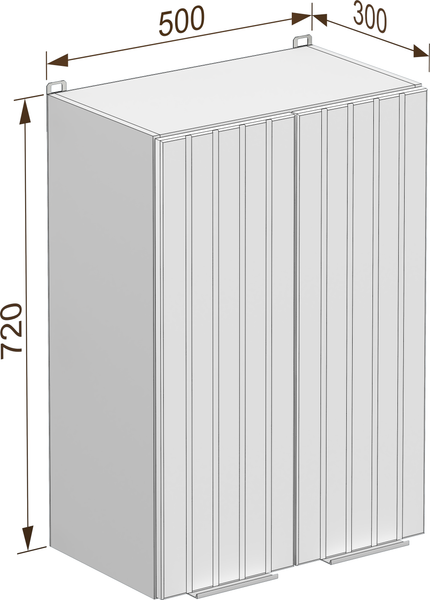 Изображение товара Шкаф навесной для кухни Arvento Корнелия Анта-плюс ВШ50 (графит софт)