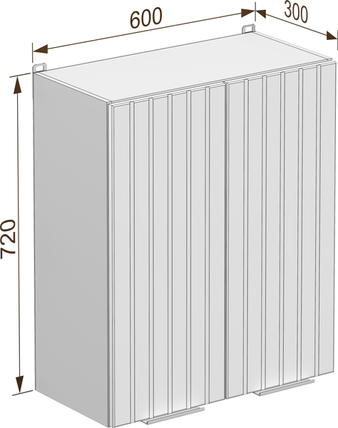 Изображение товара Шкаф навесной для кухни Arvento Корнелия Анта-плюс ВШ60 (белый софт)
