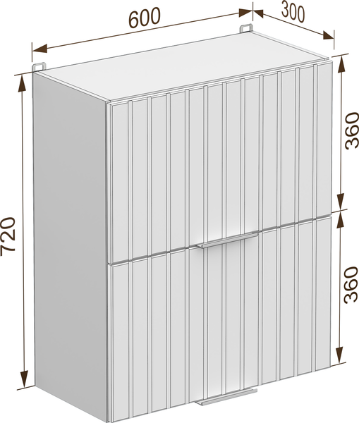 Изображение товара Шкаф навесной для кухни Arvento Корнелия Анта-плюс ВШ60-2г (графит софт)