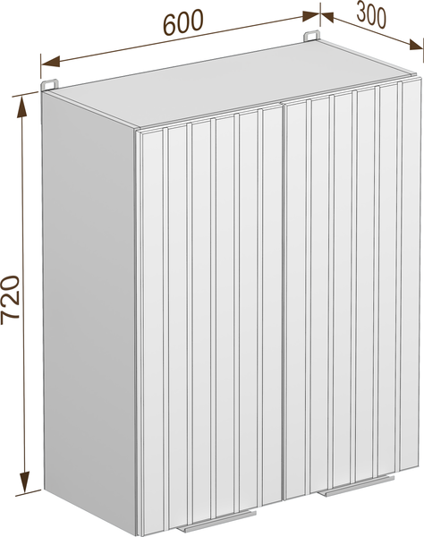 Изображение товара Шкаф навесной для кухни Arvento Корнелия Анта-плюс ВШ60с без сушки (зеленый софт)