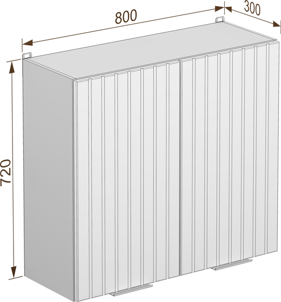 Изображение товара Шкаф навесной для кухни Arvento Корнелия Анта-плюс ВШ80с без сушки (зеленый софт)